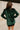 Juliana Dark Green Velvet Blazer- close up back view