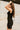Samara Black Ribbed Mini Dress- side view