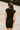 Samara Black Ribbed Mini Dress- back view