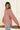 Wrenley Pink Mock Neck Sweater - side view (arm outt)