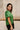 Celia Green Shimmer Puff Sleeve Top - side view