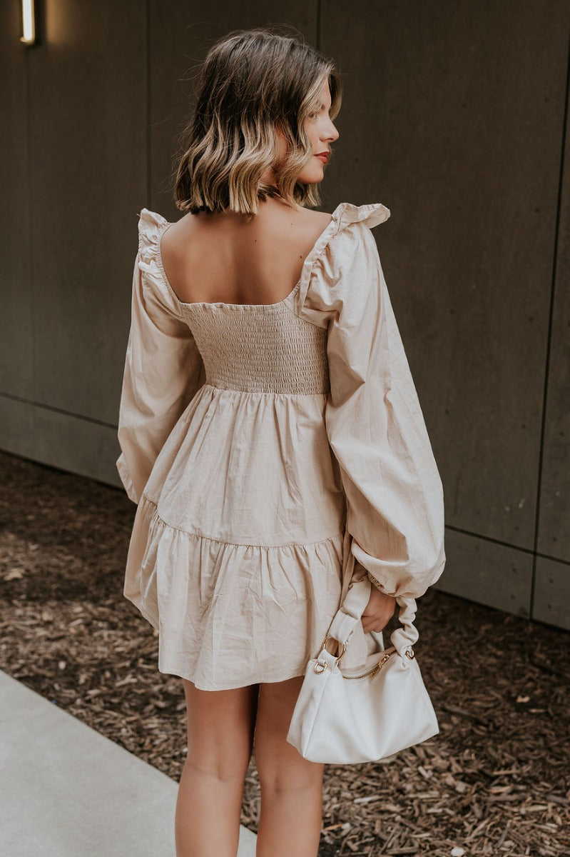 beige sphinx dress Day Dress