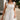 Leighton White Flare Mini Dress- close up front view