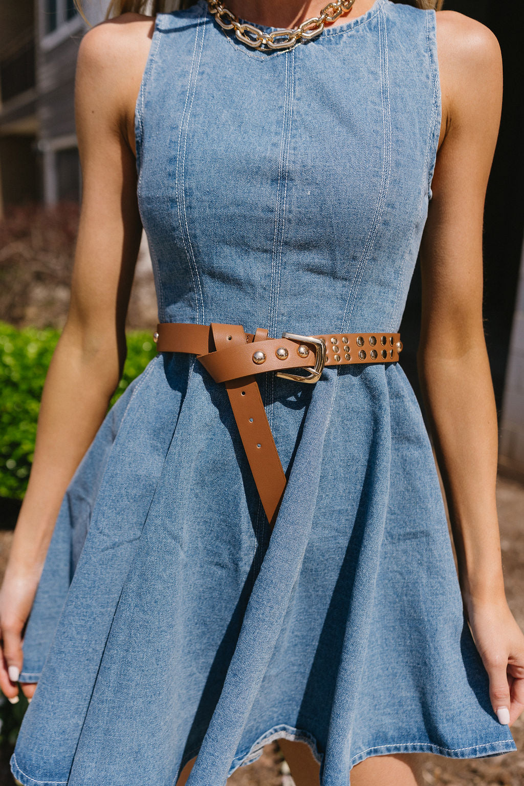 Denim Flare Mini Dress – Britney Washed Denim Sleeveless Dress Denim Flare Mini Dress – Britney Washed Denim Sleeveless Dress