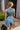 Britney Denim Flare Mini Dress - back view