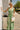 Sienna Green & Taupe Palm Geometric Midi Dress- full body view