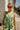Sienna Green & Taupe Palm Geometric Midi Dress- top front view