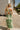 Sienna Green & Taupe Palm Geometric Midi Dress- full body back view