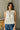 Faye White & Yellow Floral Pleated Peplum Tank- close up front view