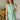 Margot Green & White Stripe Side Ties Mini Dress- front view