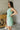 Margot Green & White Stripe Side Ties Mini Dress- frontal side view