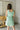 Margot Green & White Stripe Side Ties Mini Dress- back view