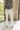 Laurel White Denim Cropped Flare Jeans- close up back view