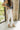 Laurel White Denim Cropped Flare Jeans- close up side view
