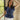 Bellamy Navy Peplum Ruffle Sleeveless Top- front view