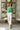 Henley Green Scallop Flare Tank- full body view