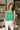 Henley Green Scallop Flare Tank- front view