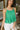 Henley Green Scallop Flare Tank- frontal side view