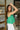 Henley Green Scallop Flare Tank- side view