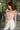 Christina Pink & White Stripe Cropped Tie Tank- frontal side view