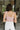 Christina Pink & White Stripe Cropped Tie Tank- back view