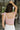 Christina Pink & White Stripe Cropped Tie Tank- close up back view