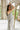 Tinsley Black & Oatmeal Linen Fray Midi Dress- close up side view