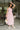 Kara Pink & Camel Stripe Strapless Midi Dress- front full body view