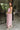 Kara Pink & Camel Stripe Strapless Midi Dress- full body side view
