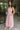 Kara Pink & Camel Stripe Strapless Midi Dress- frontal side view