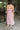 Kara Pink & Camel Stripe Strapless Midi Dress- back view