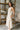 Tinsley Taupe & Oatmeal Linen Fray Midi Dress- close up side view