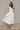 Myla White Dropped Waist Midi Dress- front full view