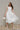 Myla White Dropped Waist Midi Dress- full body view