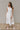 Myla White Dropped Waist Midi Dress- front view