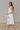 Myla White Dropped Waist Midi Dress- full side view