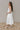 Myla White Dropped Waist Midi Dress- side view