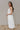 Myla White Dropped Waist Midi Dress- close up side view