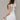Myla White Dropped Waist Midi Dress- close up back view
