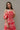 Kiara Red & Cream Floral Off-The-Shoulder Top- front top view