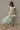 Adaline Green & White Palm Leaf Midi Dress- full view