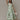 Adaline Green & White Palm Leaf Midi Dress- full body view