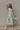 Adaline Green & White Palm Leaf Midi Dress- full body view