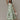 Adaline Green & White Palm Leaf Midi Dress- full body view