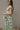 Adaline Green & White Palm Leaf Midi Dress- close up side view
