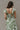 Adaline Green & White Palm Leaf Midi Dress- close up back view