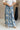 Blair Blue & Cream Palm Leaf Wide Leg Pants- front view