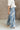 Blair Blue & Cream Palm Leaf Wide Leg Pants- side view