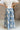 Blair Blue & Cream Palm Leaf Wide Leg Pants- back view