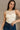 Regina Cream Lace Ruched Sleeveless Bodysuit- close up view